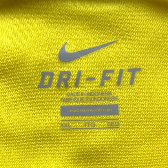 Nike  Dri Fit University of Oregon Ducks Yellow Polo Shirt Size XXL - Picture 2 of 11